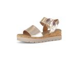 Plateausandaletten GABOR "Plateau Sandale", Damen, Gr. 37, gold, Schuhe