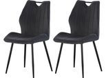 Esszimmerstuhl HOME AFFAIRE "KILLAM, 2er Set, mit Metallgestell in matt schwarz", schwarz matt, pulverbeschichtet, anthrazit, B:52cm H:75cm T:58cm, Metall, Polyester, Stühle, Esszimmerstuhl, in verschiedenen Farben, Belsatbarkeit pro Stuhl 120 kg, 360 drehbar
