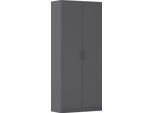 Mehrzweckschrank RAUCH "Garderobe Kleiderschrank Schrank Schuhschrank Putzschrank MINOSA", graumetallic, griffe graumetallic, B:91cm H:210cm T:41cm, Holzwerkstoff, Schränke, Mehrzweckschrank, In 4 Breiten mit vielen Einlegeböden für viel Stauraum MADE IN GERMANY