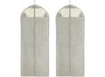 Kleidersack WENKO "Modell Balance", grau (taupe), B/H/L: 60cm x 180cm, Kleidersäcke, Kleidersack, 60 x 180 cm, lang, atmungsaktiv, mit Reißverschluss & Sichtfenster