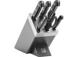 Messerblock ZWILLING "Gourmet", grau, B:11,5cm H:20cm L:25,4cm, Messerblöcke, Messerblock, selbstschärfend