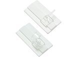Gardinenstangenhalter GARDINIA "Klebehaken Universal" Gr. 1, weiß (transparent, weiß), Blacklist, Gardinenstangenhalterungen, Gardinenstangenhalter, Zubehör Vitragestangen/Caféhausstangen
