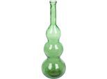 Bodenvase GILDE "Bodenvase bauchig "Balleros" grün", grün, B:33cm H:100cm T:33cm Ø:33cm, Glas, Vasen, Bodenvase