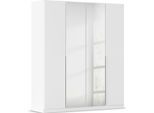 Drehtürenschrank OTTO HOME "Kleiderschrank Schrank Garderobe AGORDO mit Dekor- oder Hochglanzfront", weiß (alpinweiß), B:181cm H:210cm T:54cm, Holzwerkstoff, Schränke, Drehtürenschrank, durchdachte Innenausstattung, in 8 Breiten und 2 Höhen MADE IN GERMANY
