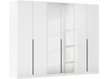 Drehtürenschrank OTTO HOME "Kleiderschrank Schrank Garderobe AGORDO mit Dekor- oder Hochglanzfront", weiß (alpinweiß, hochglanz weiß), B:271cm H:210cm T:54cm, Holzwerkstoff, Schränke, Drehtürenschrank, durchdachte Innenausstattung, in 8 Breiten und 2 Höhen MADE IN GERMANY