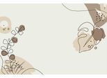 Fototapete LIVING WALLS "ARTist Drawn Leaves", beige (beige, braun, creme), B:4m L:2,7m, Vlies, Tapeten, Vlies, Wand, Schräge