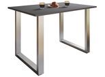 Esstisch VCM "Premium Holz Esstisch Küchentisch Xona U 110x50", schwarz (silber, anthrazit), B:110cm T:50cm, Tische, Esstisch