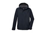 Funktionsjacke KILLTEC "KOS 87 MN JCKT", Herren, Gr. L, blau (navy), Obermaterial: 100% Polyester.Futter: 100% Polyester, Jacken Funktionsjacke, Wasser- und winddicht, atmungsaktiv, abnehmbare Kapuze