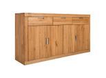 Carryhome Sideboard, Wildeiche, Holz, Wildeiche, massiv, 2 Fächer, 3 Schublade(n) Schubladen, 177x91x42 cm, Typenauswahl, Beimöbel erhältlich, in verschiedenen Holzarten erhältlich, Holzmöbel, Kleinmöbel Holz, Holzkommoden, Sideboards Holz