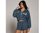 MP Damen Move Club Graphic Lightweight Loopback Zip Through Hoodie - Faded Blue - M