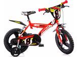 Kinderfahrrad DINO BIKES "16" Pro Cross Kinderfahrrad Jugen Freilauf Alter 4–7 Jahre Stützräder", rot, Fahrräder, Kinder, 28cm, 16 Zoll (40,64cm), Kinderfahrrad, mit Stützrädern, Frontschild und coolen Schutzblechen