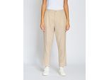 Relaxhose GANG "GANG Hosen Relaxed 94AVA", Damen, Gr. 24, Einheitsgröße, beige, Stoff, 85% Baumwolle, 15% Leinen, Hosen Relaxhose