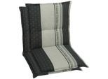 Sesselauflage GO-DE, grau, B:100cm H:8cm T:50cm, Bezug: 50% Baumwolle, 50% Polyester, Polsterauflagen, Sesselauflage