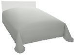Tagesdecke OTTO HOME "Violetta, leichter Überwurf mit Rüschen, ohne Füllung", hellgrau, B:250cm L:280cm, Baumwolle, Tagesdecken, Tagesdecke, mit Volants, 100% Baumwolle, auch als Tischdecke verwendbar