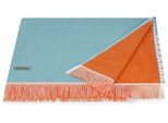 Hamamtuch ROSS "Hamamtuch Steifen", türkis, weiß, orange, B:90cm L:180cm, Frottier, Baumwolle, Handtücher, Hamamtuch, aus feinster Baumwolle
