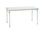 Klapptisch, stabiles 4-Fussgestell mit Spezial-Klappbeschlag, B 1400 x T 700 x H 725 mm, lichtgrau/lichtgrau