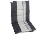 Sesselauflage GO-DE "Amalfi", grau, B:48cm H:4cm T:118cm, Baumwolle, Polyester, Polyurethan, Polsterauflagen, Sesselauflage, 118x48 cm