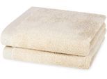 Handtücher ROSS "Doubleface, Uni/Streifen", natur, B:50cm L:100cm, Frottier, Baumwolle, Handtücher, Handtücher, aus feinster Baumwolle