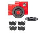 BREMBO Bremsensatz, Scheibenbremse Bremsensatz-Hinterachse MAX LINE / STANDARD sk8k0f7oy5 Hinterachse Geschlitzt 247mm 8mm für Citroën Peugeot FENGSHE