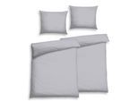 Bettwäsche FLORELLA "UNI silber Edel-Satin, 100% Baumwolle", grau (silber), B/L: 140cm x 200cm, 2 Stk., 2 Stk., Satin, B/L: 70cm x 90cm, Satin, Obermaterial: 100% Baumwolle CO., Bettwäsche, Bettwäsche