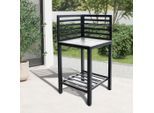 Beldano , Anthrazit , Metall , 60x127x60 cm , in den Filialen individuell planbar , Freizeit im Garten, Griller, Outdoor-Küchen