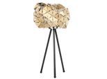Möbelix , Goldfarben , Kunststoff , rund , 35x65x35 cm , EEC , einfach zu transportieren , Beleuchtung, Innenleuchten, Tischlampen, Tischlampen