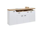 Sideboard Nico Weiß/Eichefarben
