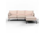 Wohnlandschaft Rosa Beige Webstoff