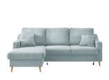Ecksofa Valentina Hellblau Cord