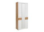 Garderobenschrank in Weiß/Eichefarben