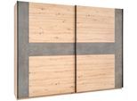 Schwebetürenschrank Chanton Eichefarben ca. 221x210x62cm
