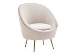 Sessel Lou Hellgrau Samt