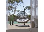 Hängesessel Bari Grau Metall/Kunststoff/Outdoorstoff