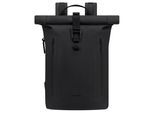 Laptoprucksack SAMSONITE "COATIFY BIZ ROLLTOP BACKPACK 15.6", Gr. B/H/T: 29cm x 44cm x 14cm, schwarz, Polyester, unifarben, Rucksäcke Laptoprucksack, Rucksack Freizeitrucksack Cityrucksack Backpack Schulrucksack