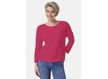 Sweatshirt STOOKER WOMEN "STCLEA Sweatshirt 3/4-Arm", Damen, Gr. 44/46, pink (pink cherry), Sweatware, 46% Viskose, 30% Polyester, 24% Polyamid, regular fit, Rundhals, Sweatshirts Sweatshirt, Regular Fit Sweatshirt für Damen
