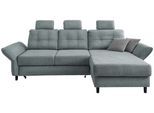 Wohnlandschaft Brizzini Mintgrau Chenille
