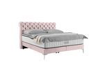 Boxspringbett Queen in Rosa ca. 180x200cm
