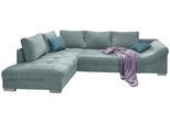 Wohnlandschaft Alvito Hellblau Cord