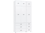 Kleiderschrank Kivo Weiß