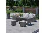 Loungegarnitur-Set Alex Rechts Anthrazit aus Polywood