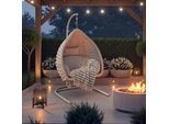 Hängesessel Sasa Creme Outdoorstoff/Metall/Kunststoff