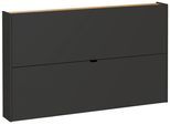 Hängeschuhschrank Ameca Graphitfarben/Eichefarben