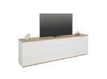 TV-Element Wide in Weiß/Eiche Artisan