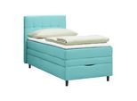 Boxspringbett Miami in Türkis ca. 90x200cm