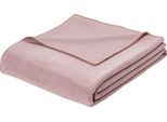 Wohndecke ESTELLA "Trevi", rosa (altrosa), B:160cm L:200cm, Baumwolle, Mischgewebe, Polyester, Wohndecken, Wohndecke, mit Häkeleinfassung, Kuscheldecke