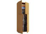 Mehrzweckschrank VCM "Holz Besenschrank Staubsauger Putzschrank Lona", braun (buche), B:70cm T:40cm, Obermaterial: 100% Holz Wood., Schränke, Mehrzweckschrank