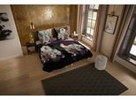 Wendebettwäsche "Marleen", bordeaux, B/L: 155cm x 220cm, 1 Stk., 1 Stk., Microfaser, B/L: 80cm x 80cm, 2, Microfaser, Obermaterial: 100% Polyester, PURE LUXURY COLLECTION, Bettwäsche, Wendebettwäsche, Mikrofaser, Pflegeleicht, Reißverschluss, Wendeoptik, Blätter, gold
