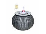 Beistelltisch COOTAB COOLER TABLE "Beistelltisch mit Edelstahl-Kühler Milano 40 cm", bunt (anthrazit, champagner), B:55cm H:40cm, Tische, Beistelltisch