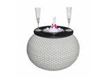 Beistelltisch COOTAB COOLER TABLE "Beistelltisch mit Edelstahl-Kühler Milano 40 cm", bunt (champagner, schwarz), B:55cm H:40cm, Tische, Beistelltisch