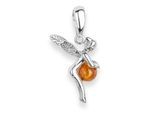 Kettenanhänger OSTSEE-SCHMUCK "Ostsee-Schmuck Anhänger Elfe Anhänger Elfe", weiß, Schmuckanhänger, Damen, 25 x 13mm, Silber 925 (Sterlingsilber), 1,6 g, Kettenanhänger